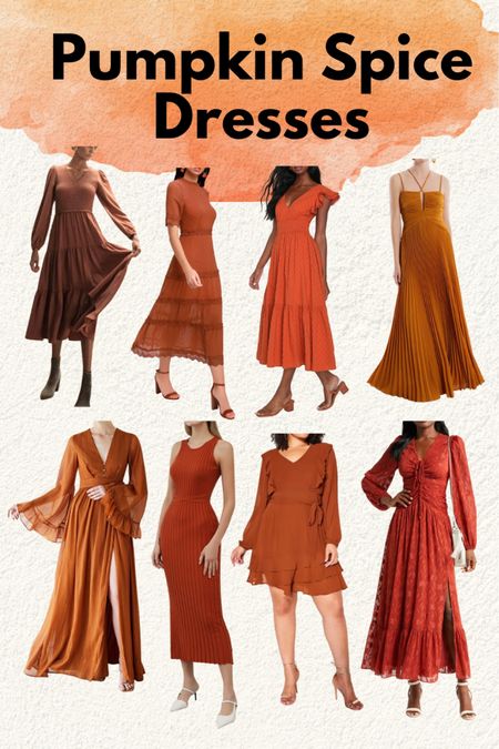 It's a time for cozy sweaters, pumpkin spice lattes, and, of course, a wardrobe upgrade to welcome the season in style. If you're looking to make a statement this autumn, look no further than a #pumpkinspice colored dress! 🎃 

#LTKwedding #LTKSeasonal #LTKHalloween