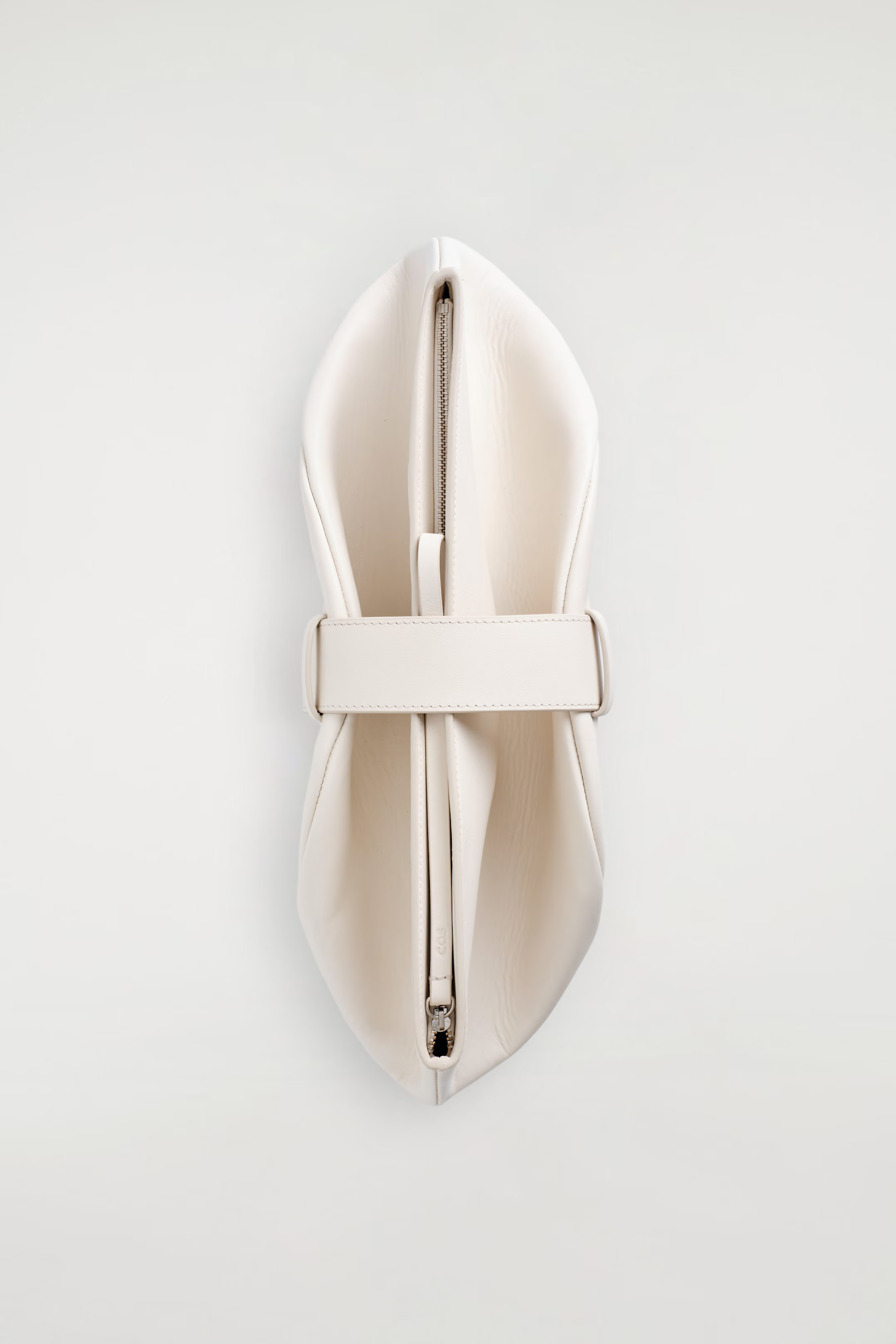 BELTED CLUTCH BAG - LEATHER - CHALK | COS | COS (AU)