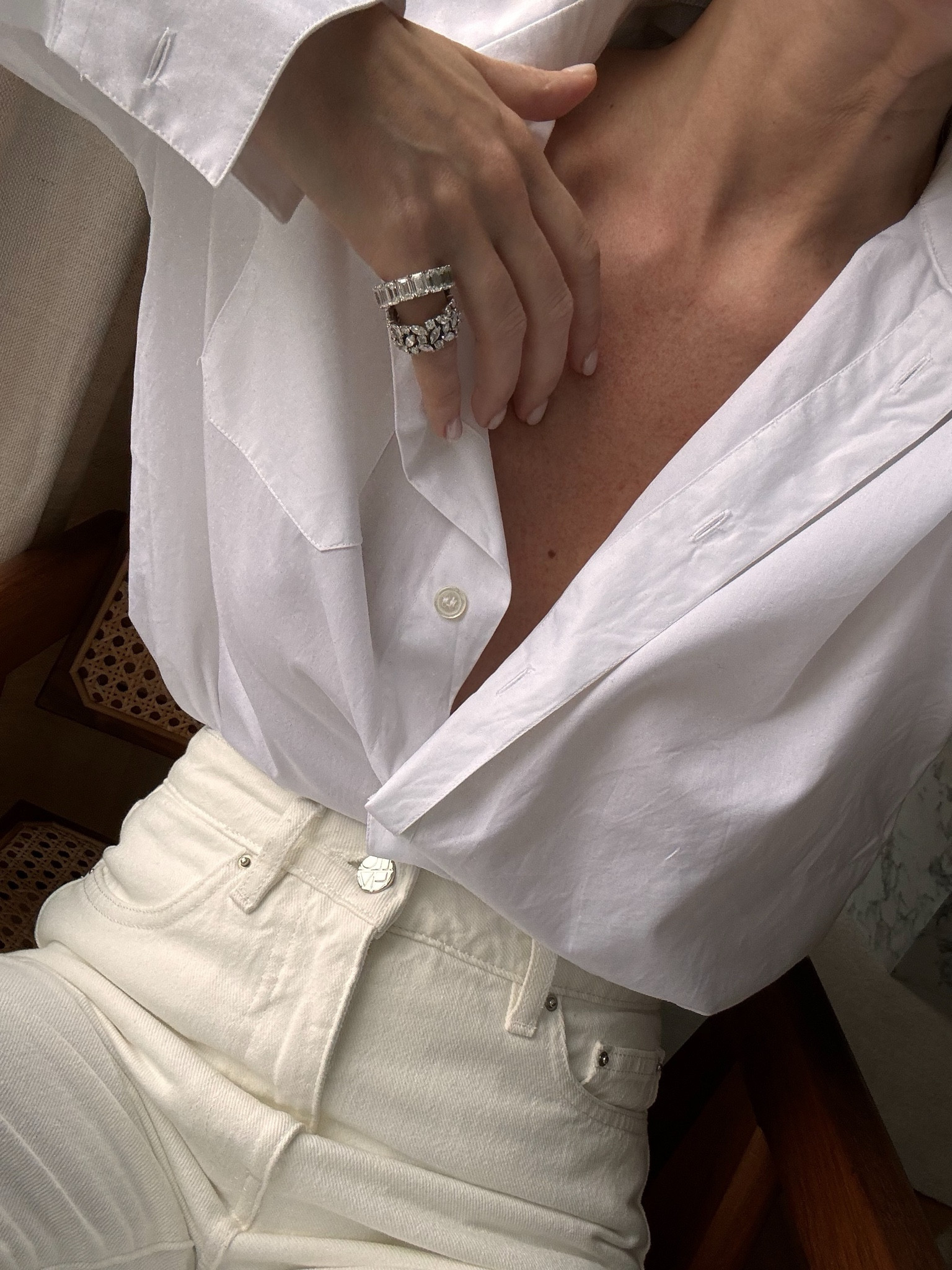 Neutral outfit, white shirt, classic outfit, Toteme jeans, neutrals, summer style 

#LTKsummer #LTKstyletip #LTKuk