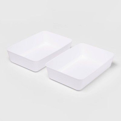 2pk Large Storage Trays White - Room Essentials™ | Target