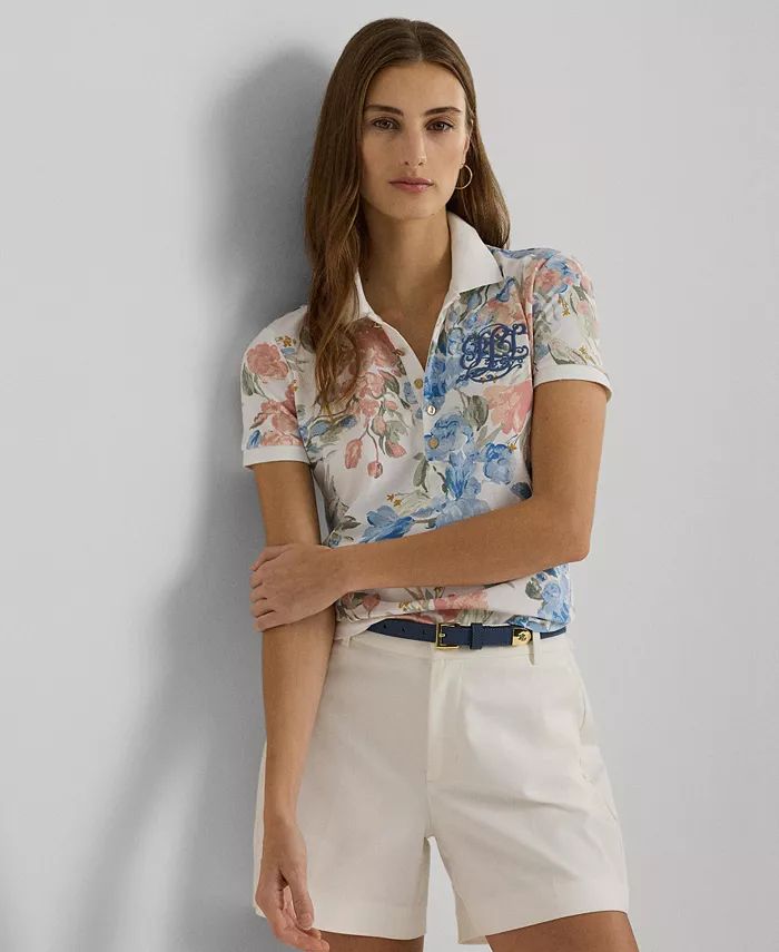 Women's Floral Polo Shirt | Macy's