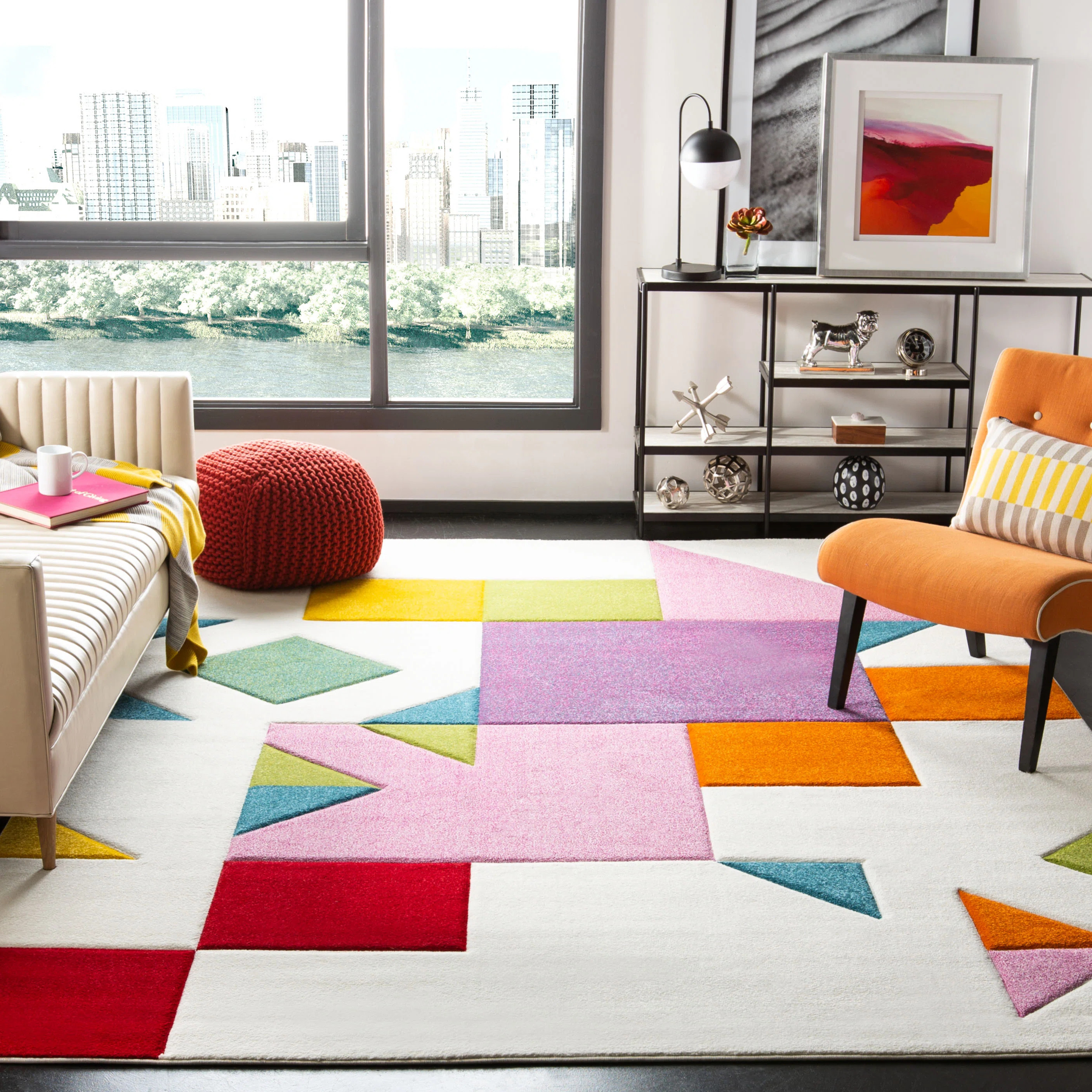 Wrought Studio™ Severs Performance Geometric Rug & Reviews | Wayfair | Wayfair North America