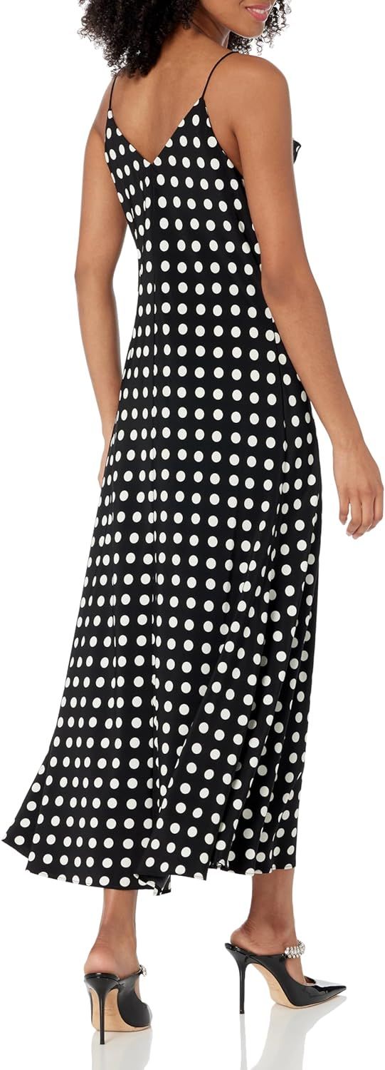 Karl Lagerfeld Paris Women's Polka Dot Ruffle Front Dress | Amazon (US)