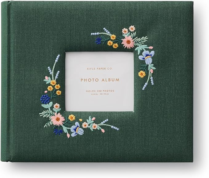 RIFLE PAPER CO. Embroidered Heirloom Photo Album | Picture Book For Special Photos, Photograph Or... | Amazon (US)