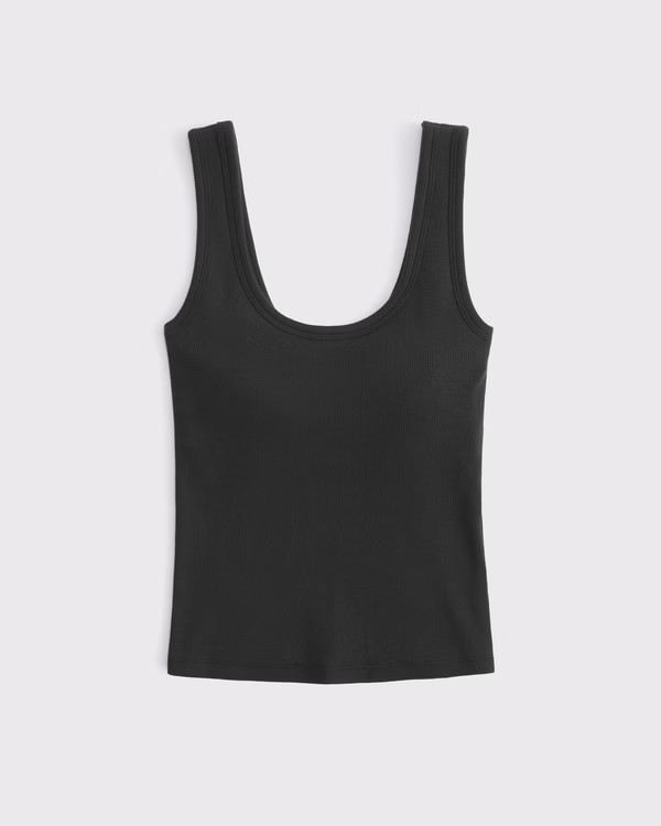 Women's Bra-Free Rib Scoopneck Tank | Women's Tops | Abercrombie.com | Abercrombie & Fitch (US)