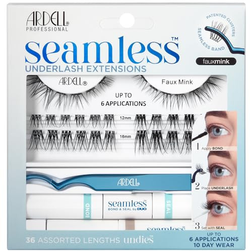 Ardell Seamless Eyelash Extension Kit, Faux Mink - Customizable DIY Lash Clusters, Includes Bond & Seal and Applicator for Long-Lasting Natural Lashes, 1 Pack | Amazon (US)