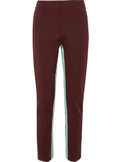 Joseph - Striped Stretch-jersey Track Pants - Burgundy | NET-A-PORTER (UK & EU)