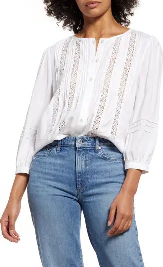 Lace Inset Pintuck Blouse | Nordstrom