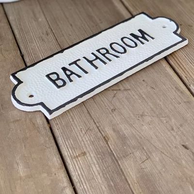 Cast Iron Bathroom Sign Bay Accents | Wayfair North America