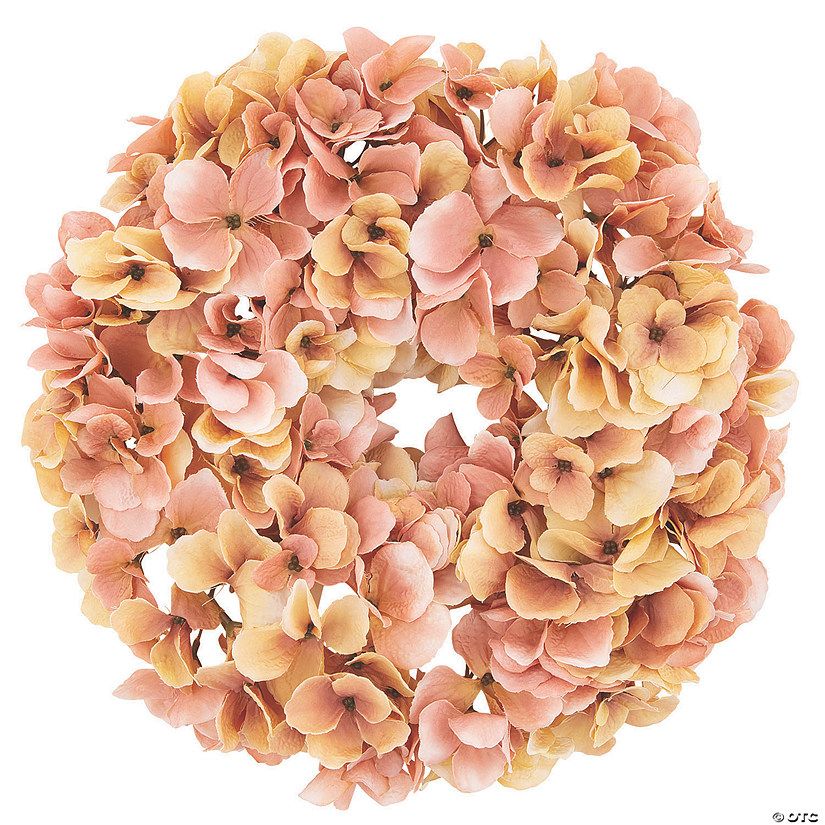 Small Pink Hydrangea Wreath | Oriental Trading Company