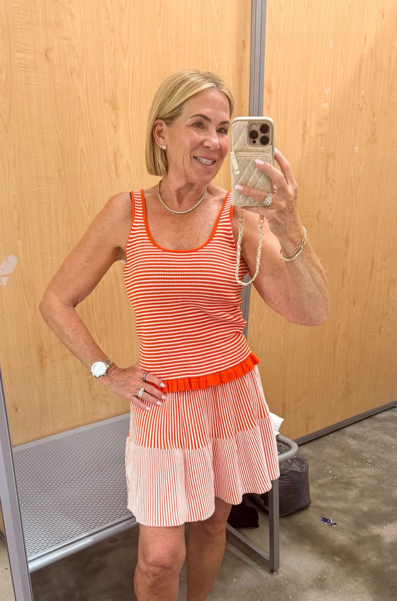 Yes this two piece outfit is from Walmart! I’m wearing an XS in both the top and skirt. These will also be cute worn separately. I’m 5’2” for reference.

#LTKootd #LTKOver40