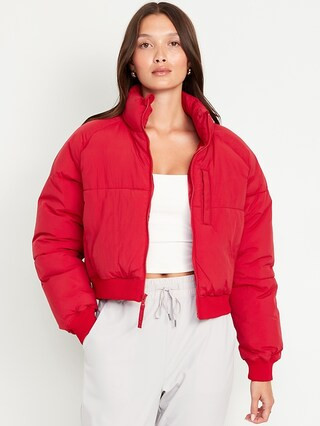 Oversized Crop Puffer Jacket | Old Navy (US)