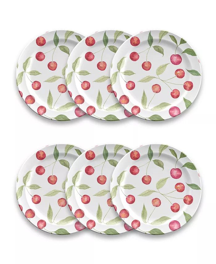 Berries Cherries Salad Plate Set of 6 | Macy's