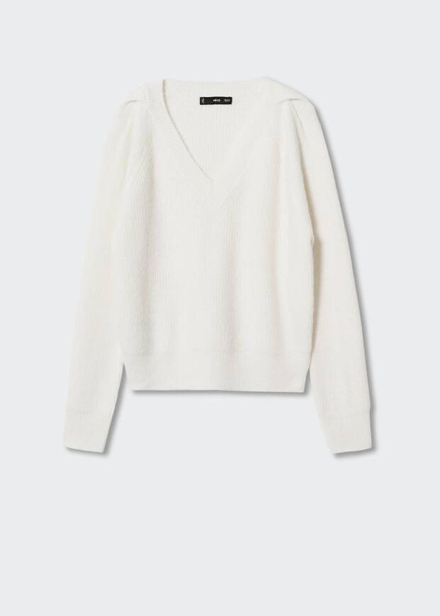 V-neck knit sweater | MANGO (US)