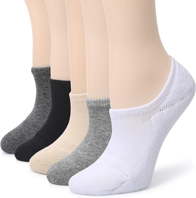 Women's Cushion Sweat-absorbent Breathable Soft Athletic No Show Socks | Amazon (US)