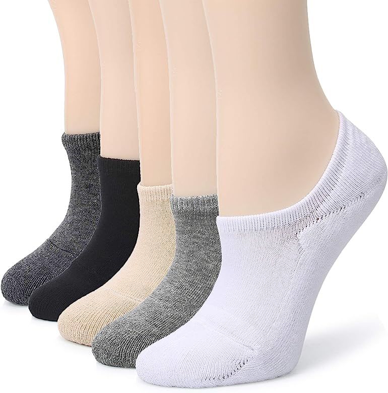 Women's Cushion Sweat-absorbent Breathable Soft Athletic No Show Socks | Amazon (US)