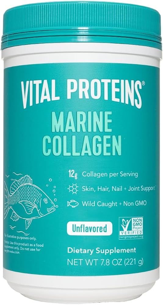 Vital Proteins Marine Collagen Peptides Powder Supplement for Skin Hair Nail Joint - Hydrolyzed C... | Amazon (US)