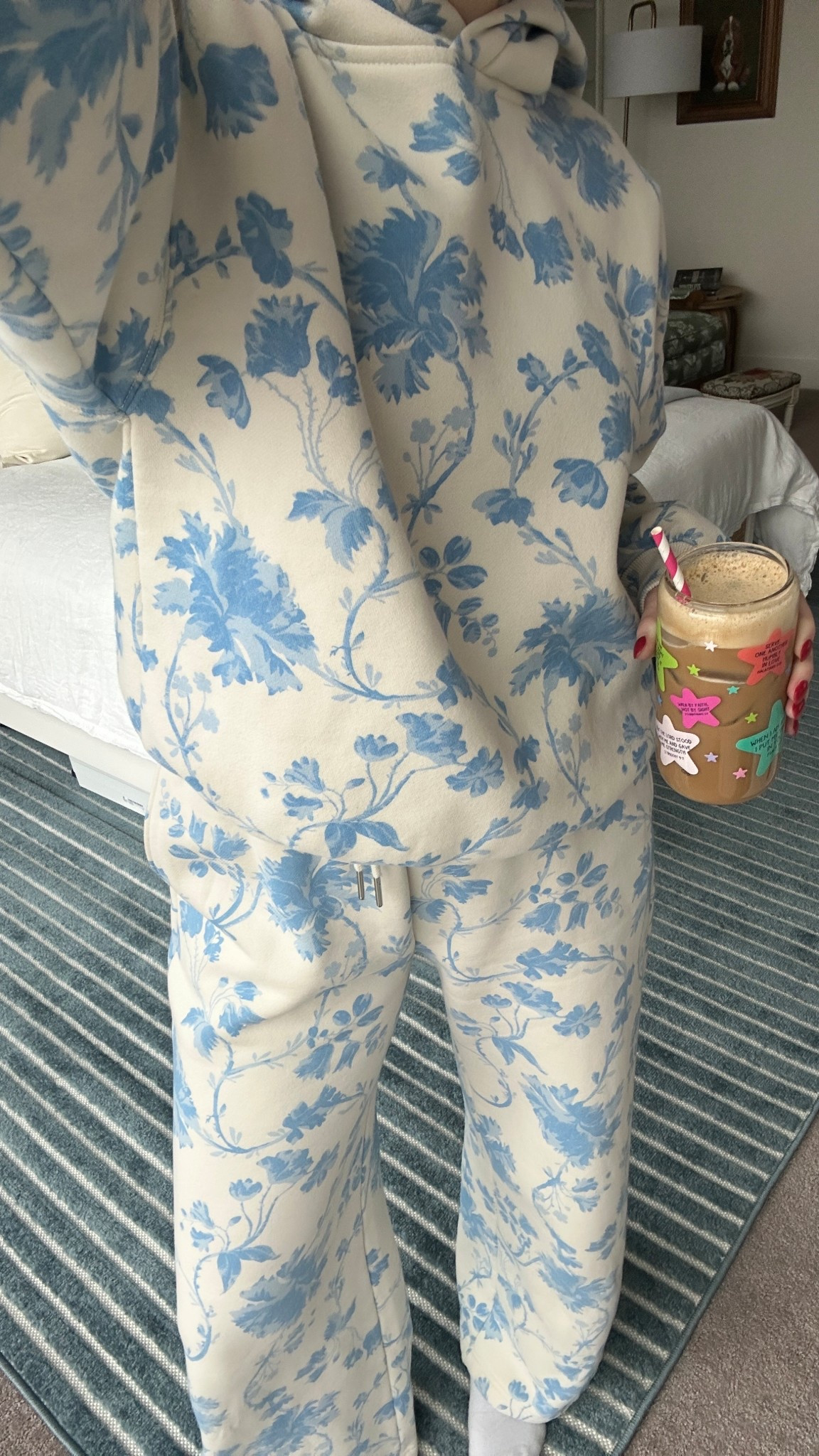 ON SALE NOW! I’ve been home a lot this week and living in this set 🦋🤍 it’s sooo cozy and love that they have a “short” length in the pants which is perfect for me! Wearing size xs short pant and size small hoodie 

#LTKootd #LTKFindsUnder50 #LTKPetite