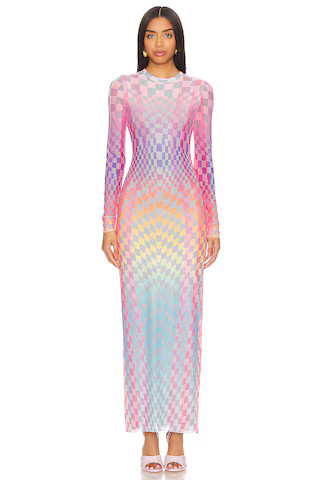 AFRM Didi Dress in Grid Ombre from Revolve.com | Revolve Clothing (Global)