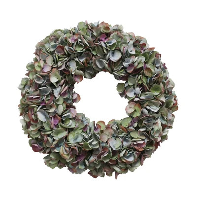 Antiqued Hydrangea Faux Wreath | Cailini Coastal