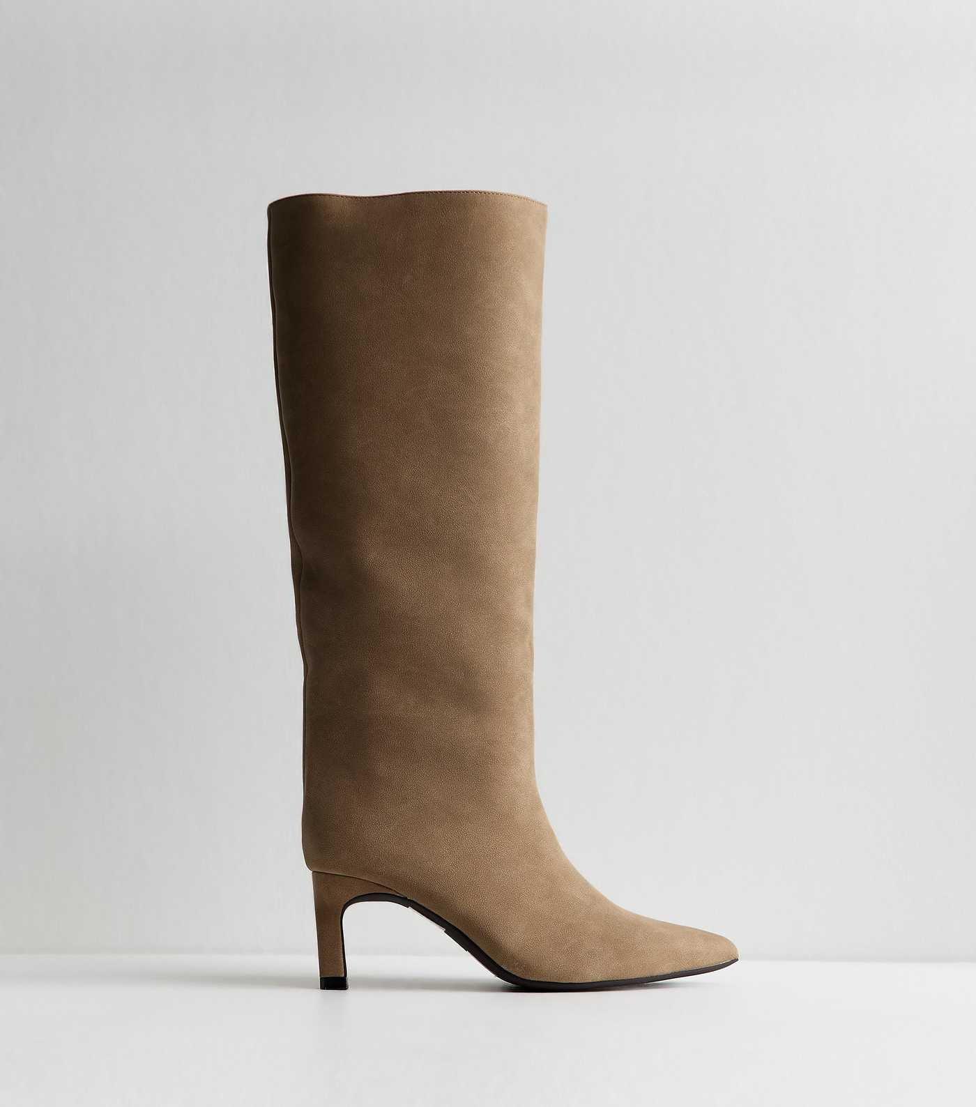 Truffle Camel Faux Suede Heeled Boots | New Look | New Look (UK)