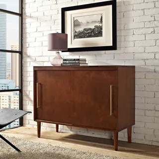 Everett Mahogany Finish Media Console - 44"W x 18"D x 34.25"H | Bed Bath & Beyond