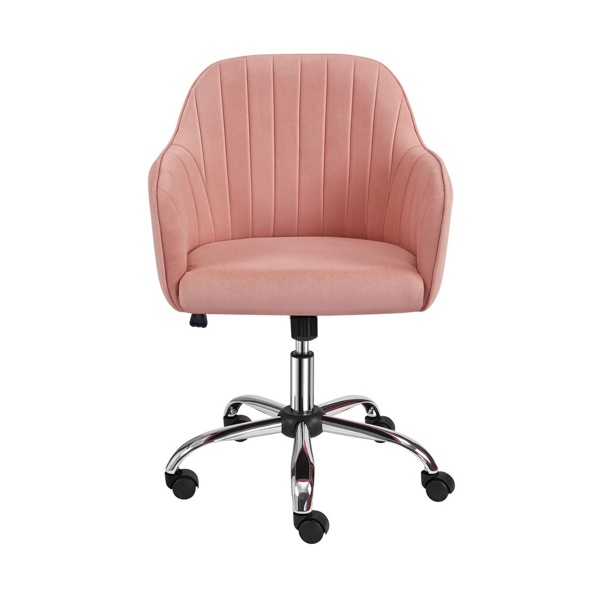 Yaheetech Modern Velvet Desk Chair Soft Height-Adjustable 360°Swivel Computer Chair | Target