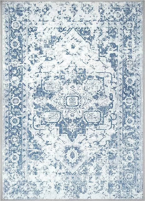 TANVILL Washable Rug 5x7 Rug Non-Slip Oriental Medallion Distressed Area Rugs for Living Room Bed... | Amazon (US)