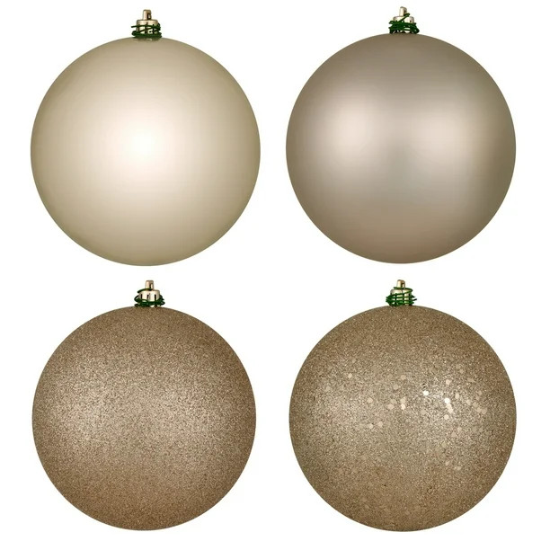 Vickerman 6" Oat 4-Finish Ball Ornament Assortment, 4 per Box - Walmart.com | Walmart (US)