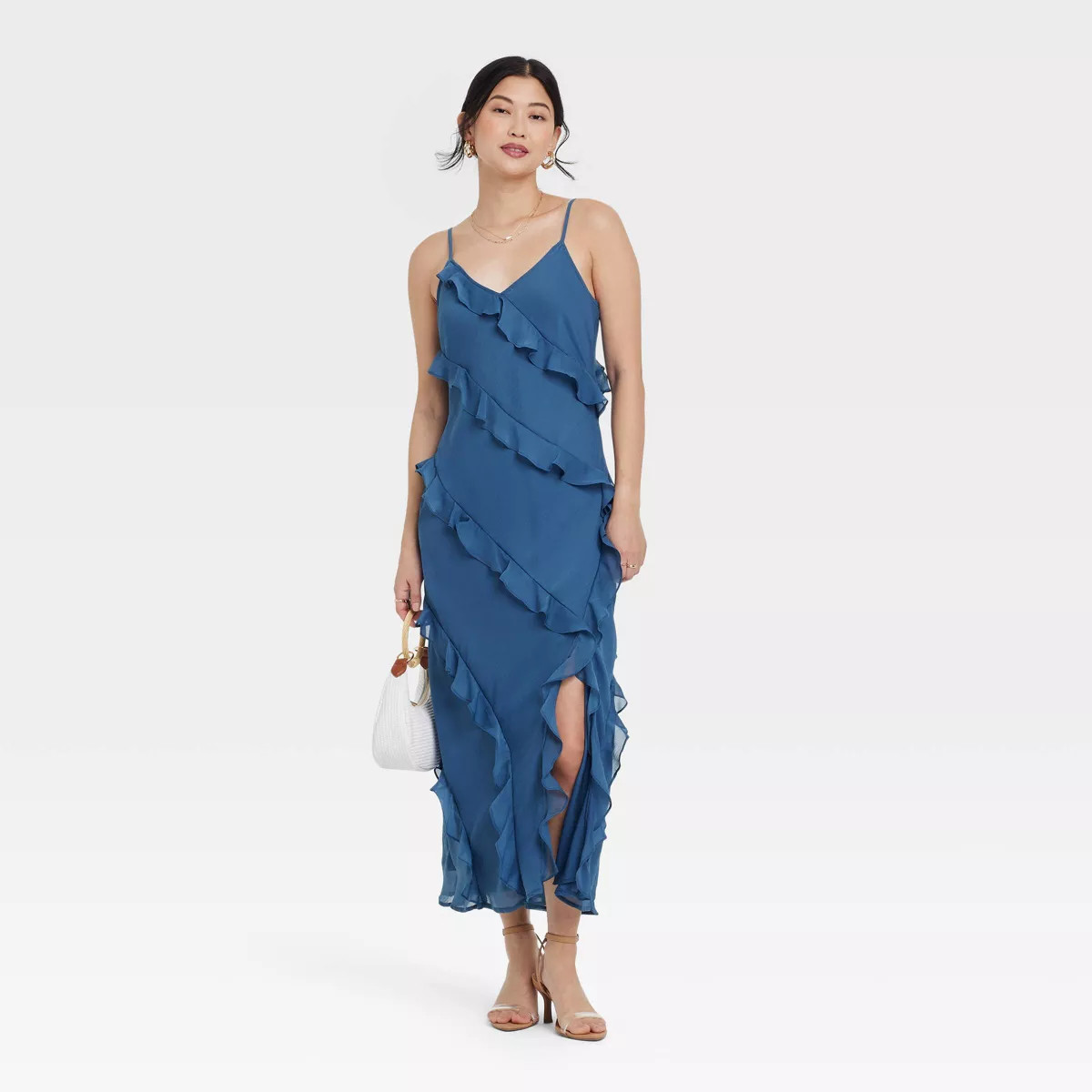 Women's Ruffle Maxi Slip Dress - A New Day™ | Target