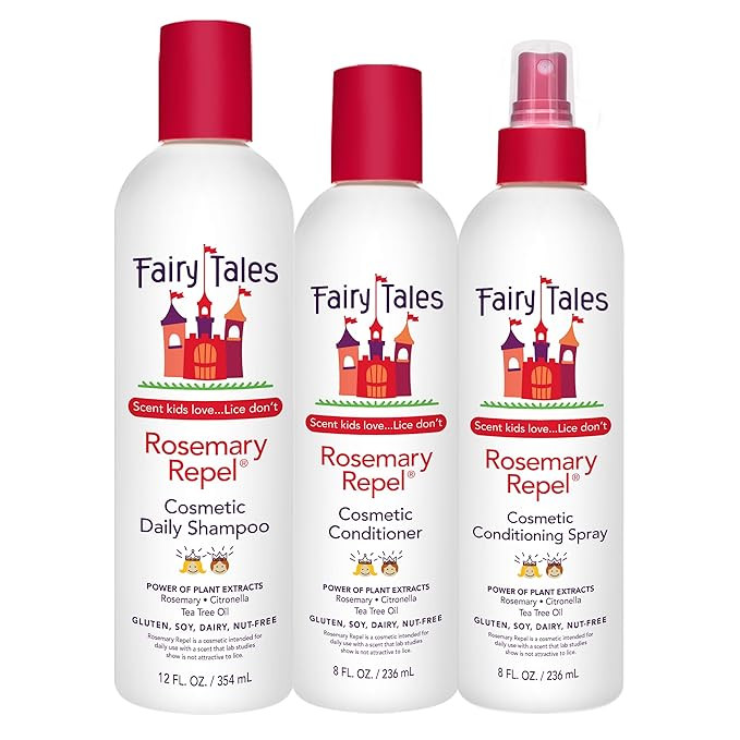 Fairy Tales Rosemary Repel Daily Kids Shampoo, 12 fl oz., Conditioner, 8 fl oz. & Conditioning Sp... | Amazon (US)