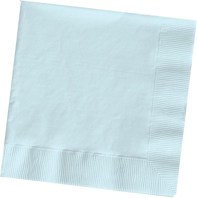 Creative Converting Touch of Color 2-Ply 50 Count Paper Beverage Napkins, Pastel Blue (139179154) | Amazon (US)