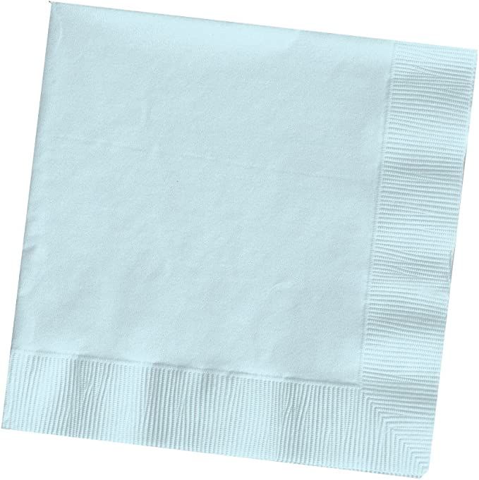 Creative Converting Touch of Color 2-Ply 50 Count Paper Beverage Napkins, Pastel Blue (139179154) | Amazon (US)