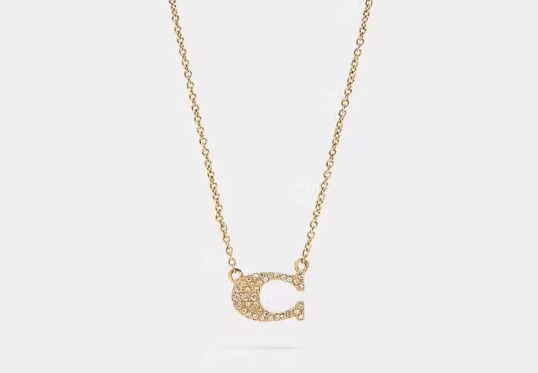 Pave Signature Necklace | Coach Outlet