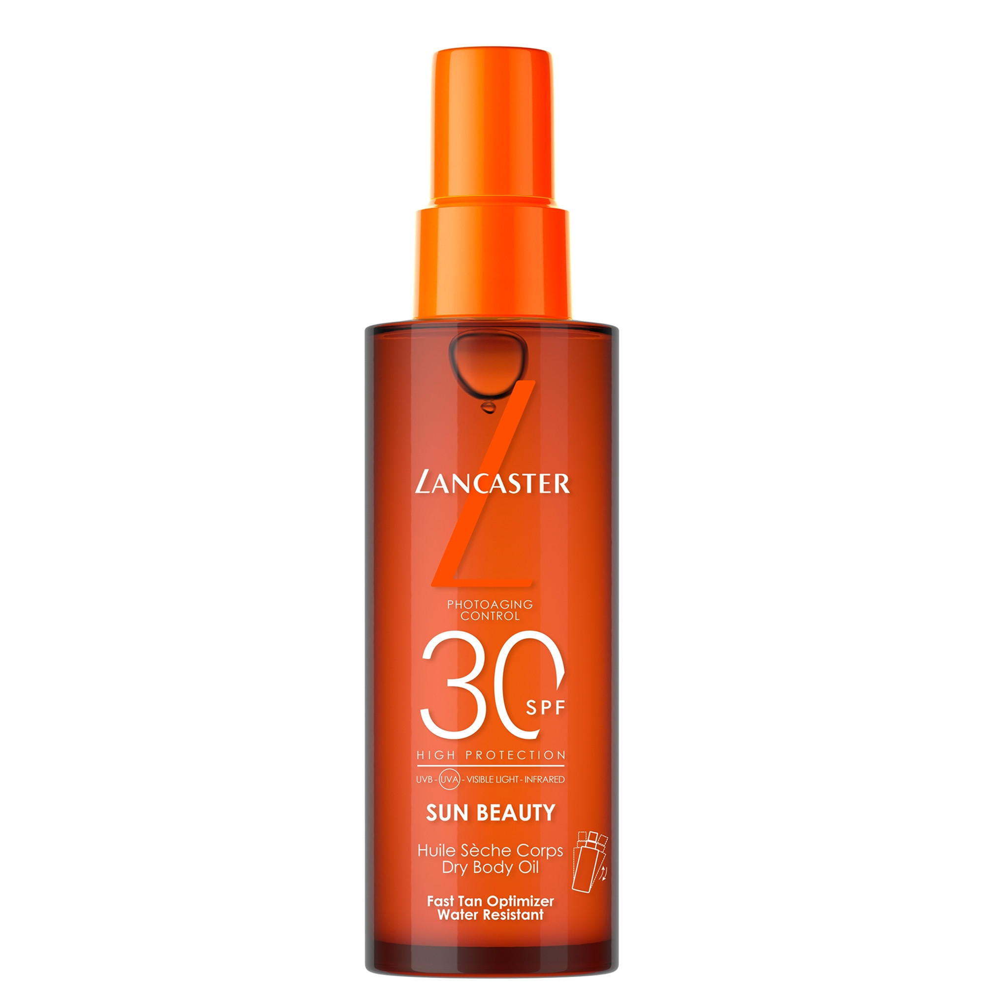 Lancaster Sun Beauty Satin Dry Oil Fast Tan Optimizer for Body SPF30 150ml | Look Fantastic (UK)