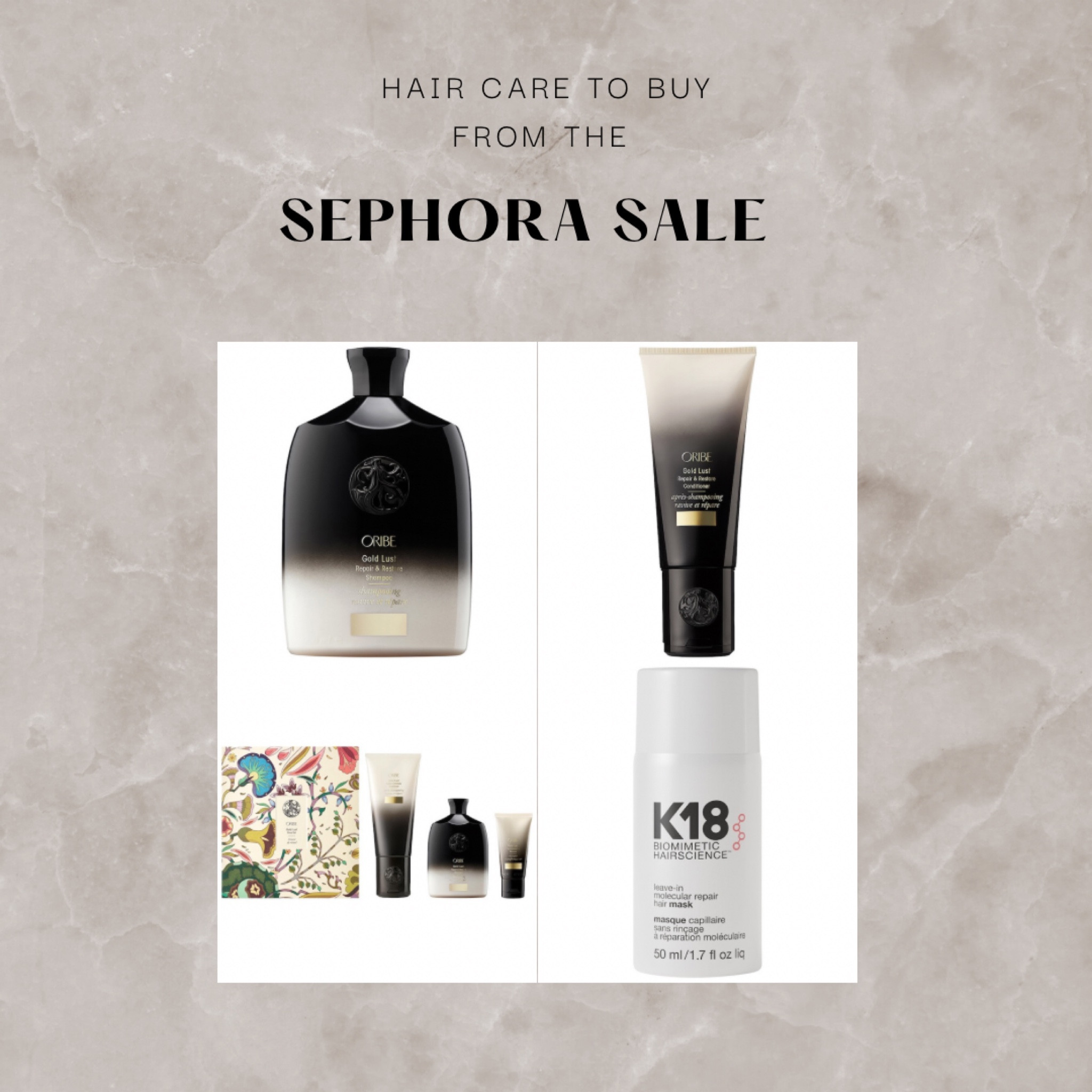 Hair care products to buy from the Sephora sale! #k18 #oribe #damagedhair #repairshampoo #repairconditioner #hairmask 

#LTKsalealert #LTKbeauty #LTKxSephora