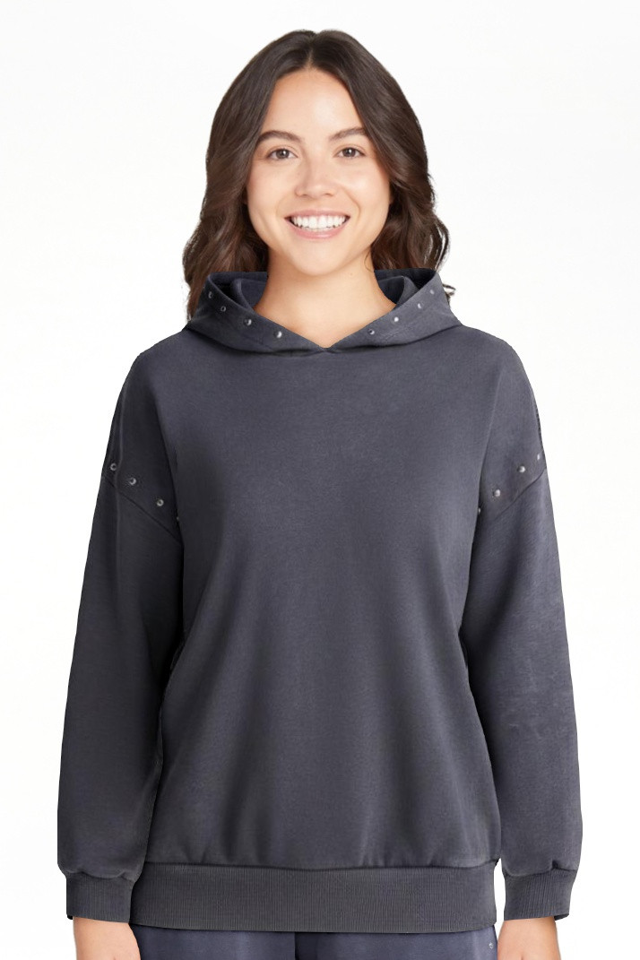 No Boundaries Mineral Wash Studded Fleece Oversized Hoodie, Women's XXS-XXL | Walmart (US)