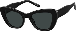 Zenni Women's Vintage Cat-Eye Rx Sunglasses Black Plastic Full Rim Frame | Zenni Optical (US & CA)