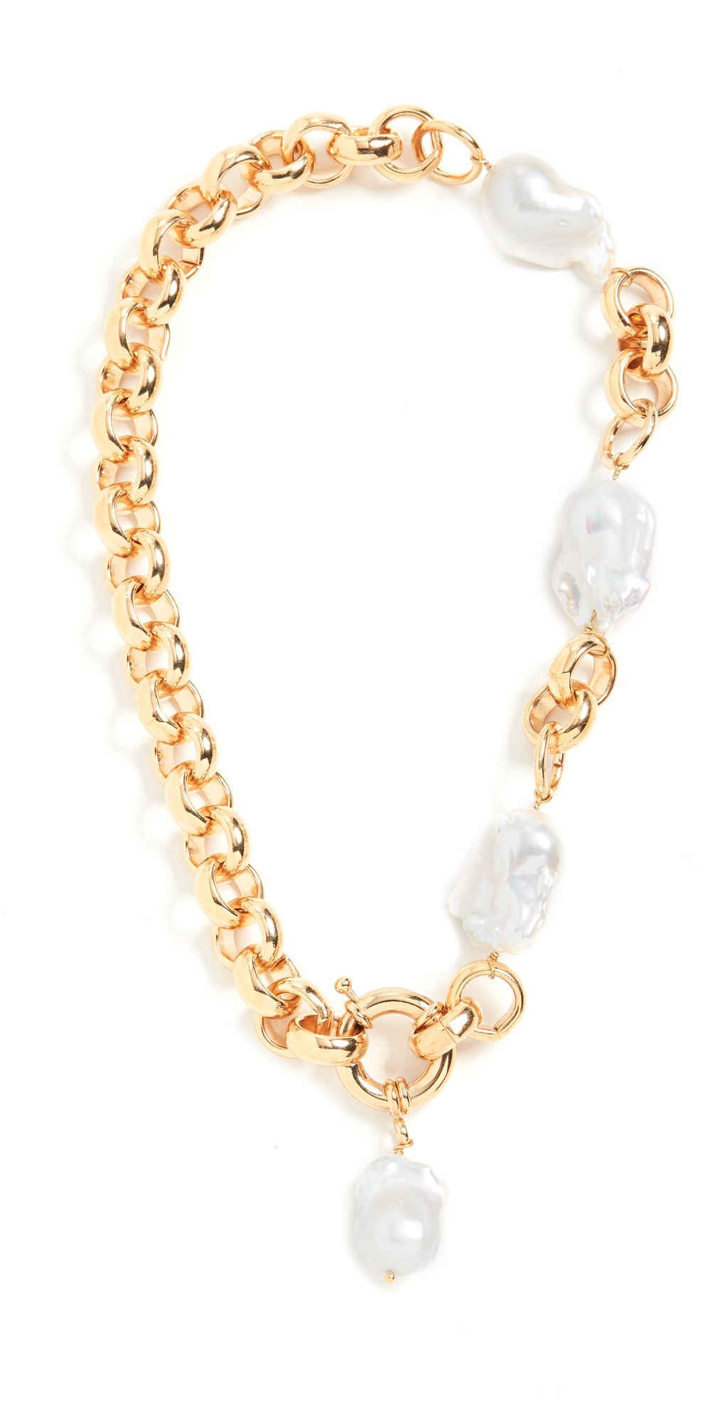 Timeless Pearly Chunky 24k Gold Plated Chain Necklace | Shopbop