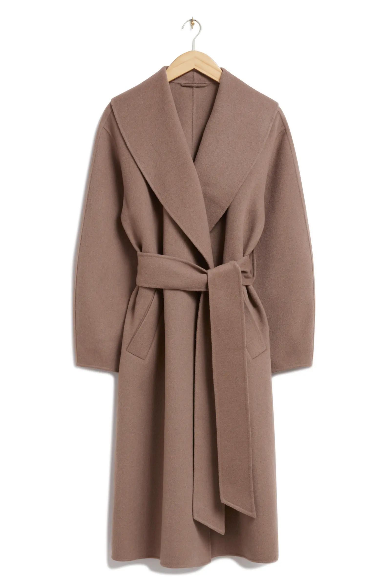 & Other Stories Recycled Wool Blend Wrap Coat | Nordstrom | Nordstrom
