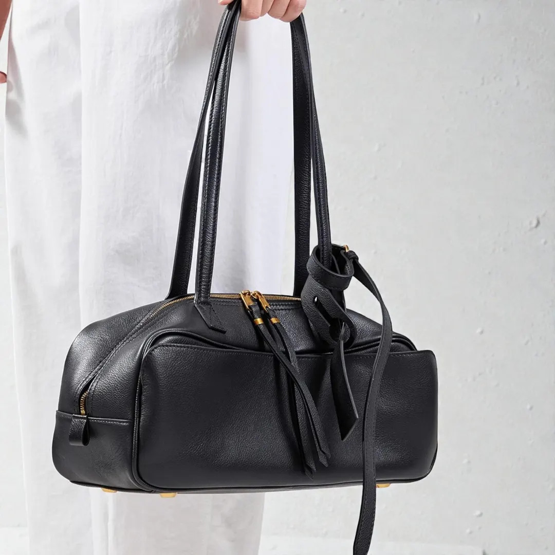 Genuine Grainy Leather Crossbody Bag Luxurious Cowhide Shoulder Purse Minimalist Leather Handbag ... | Etsy (US)