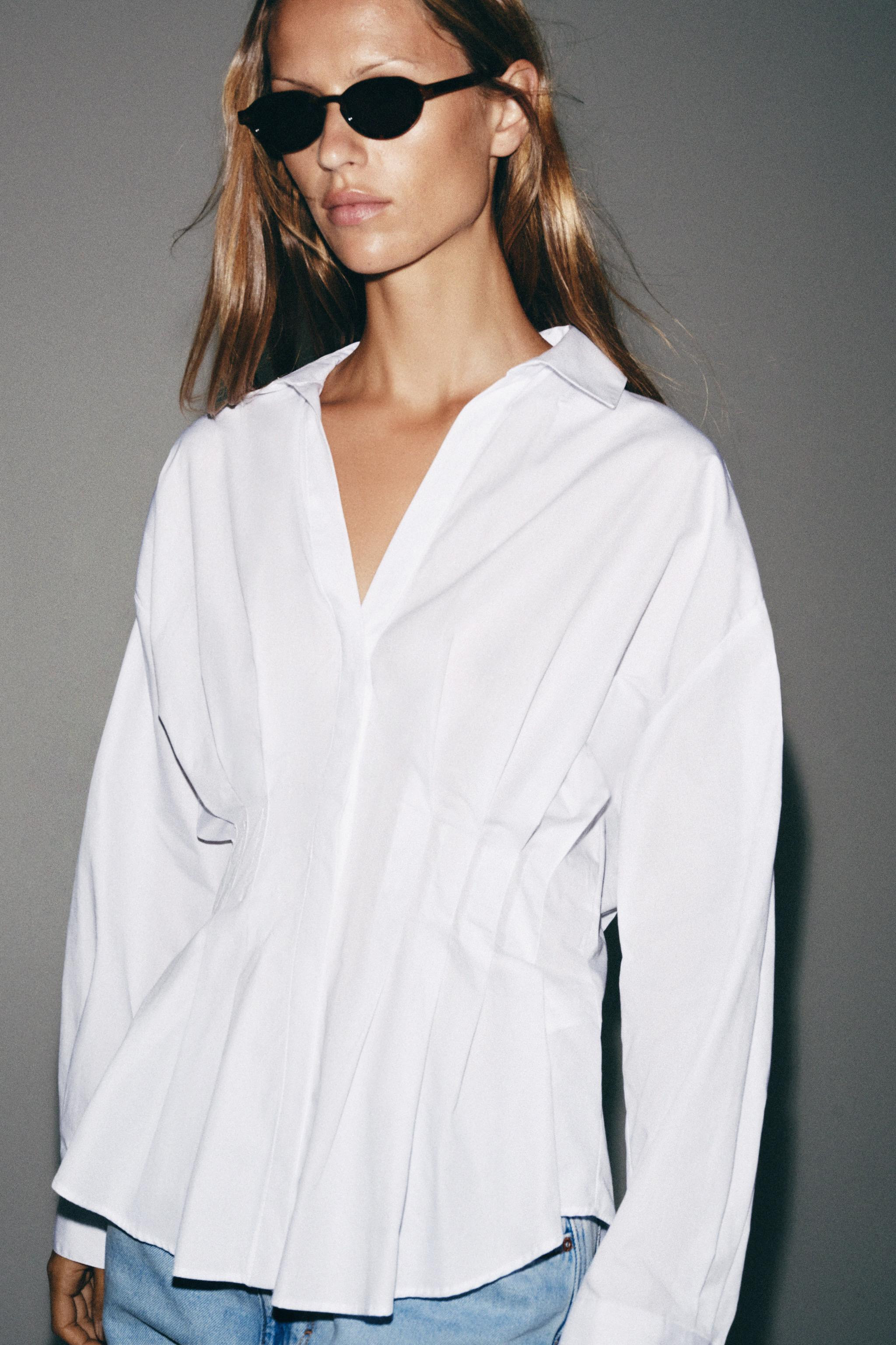 PLEATED POPLIN SHIRT | Zara US