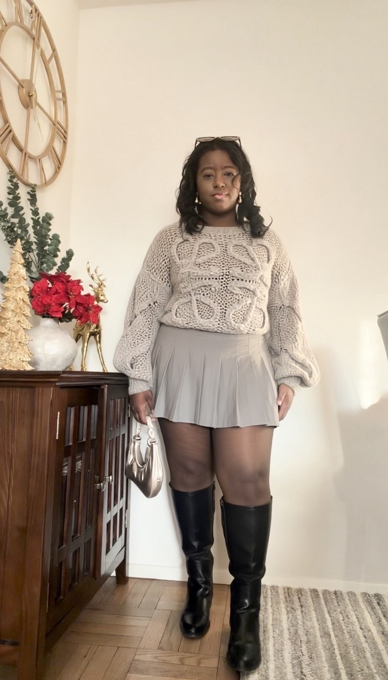 Such a cute knit + pleated skirt combo. One of my favorite outfit formulas right now for that casual but chic feel.

Linked everything here if you want to recreate it 🤍

Knit sweater outfit, pleated mini skirt outfit, knee high boots outfit, neutral outfit ideas, sweater and skirt outfit,



#LTKFindsUnder100 #LTKSaleAlert #LTKootd