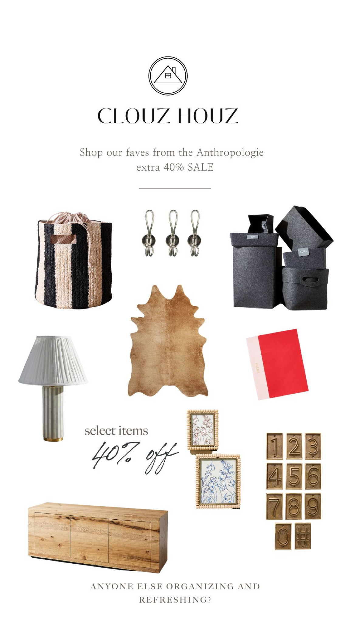 Clouz Houz X Anthropologie 40% sale 

#LTKstyletip #LTKhome #LTKFind