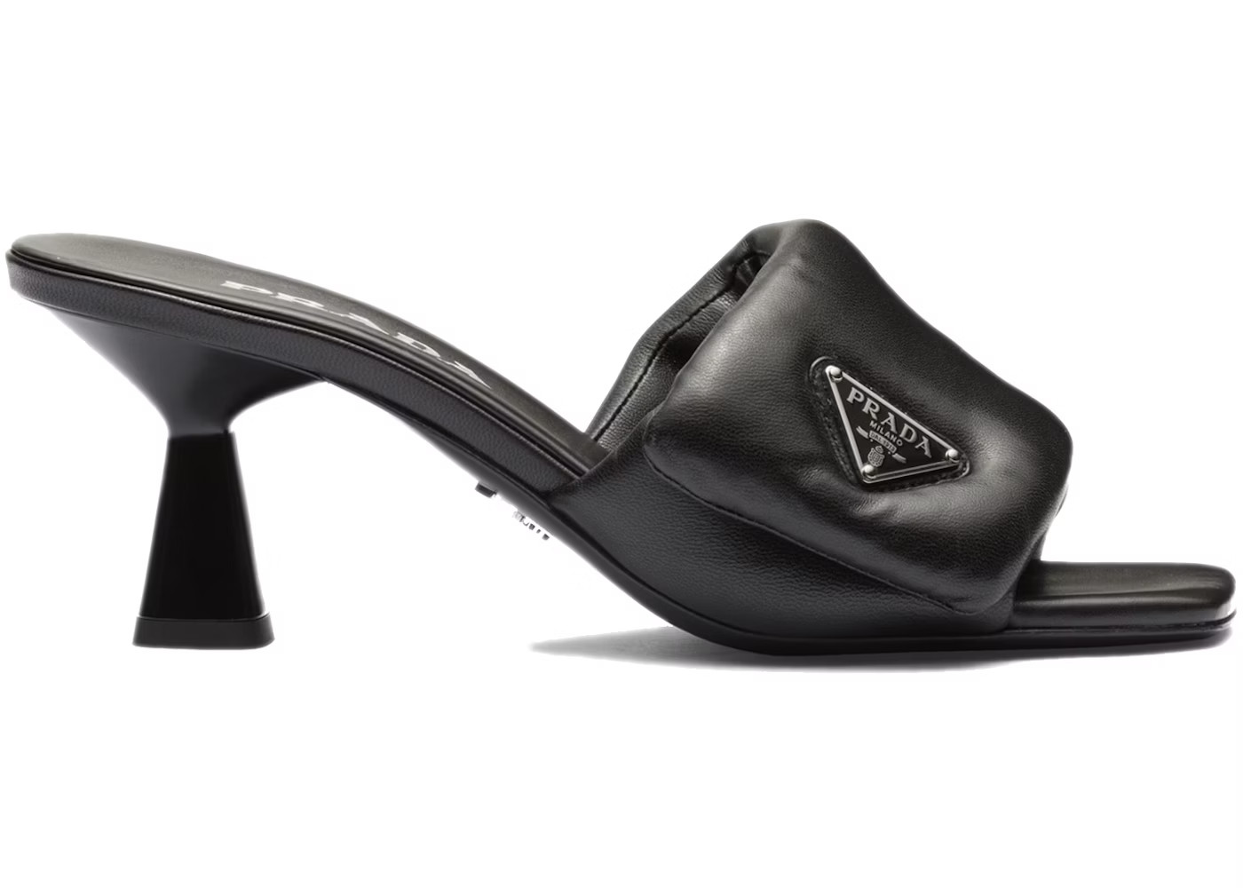 Prada Soft Padded 65mm SandalsBlack Nappa Leather | StockX