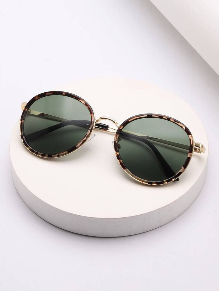 Round Frame Tinted Lens Fashion Glasses | SHEIN