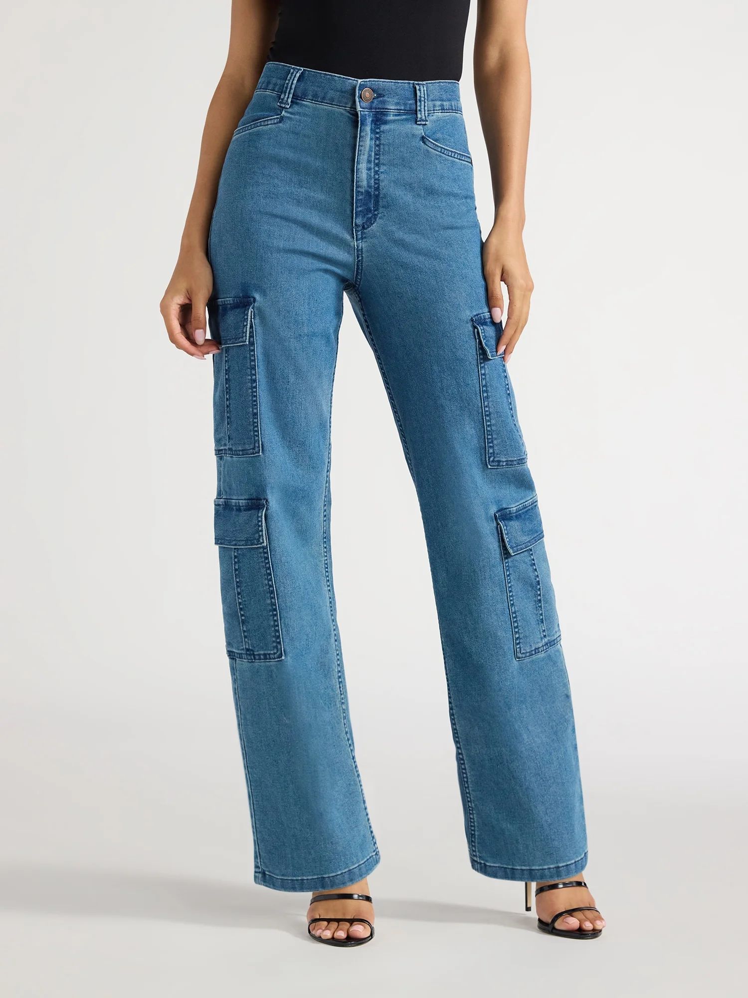 Sofia Jeans Women's Diana Cargo Pants, 33.5" Inseam, Sizes 2-20 | Walmart (US)