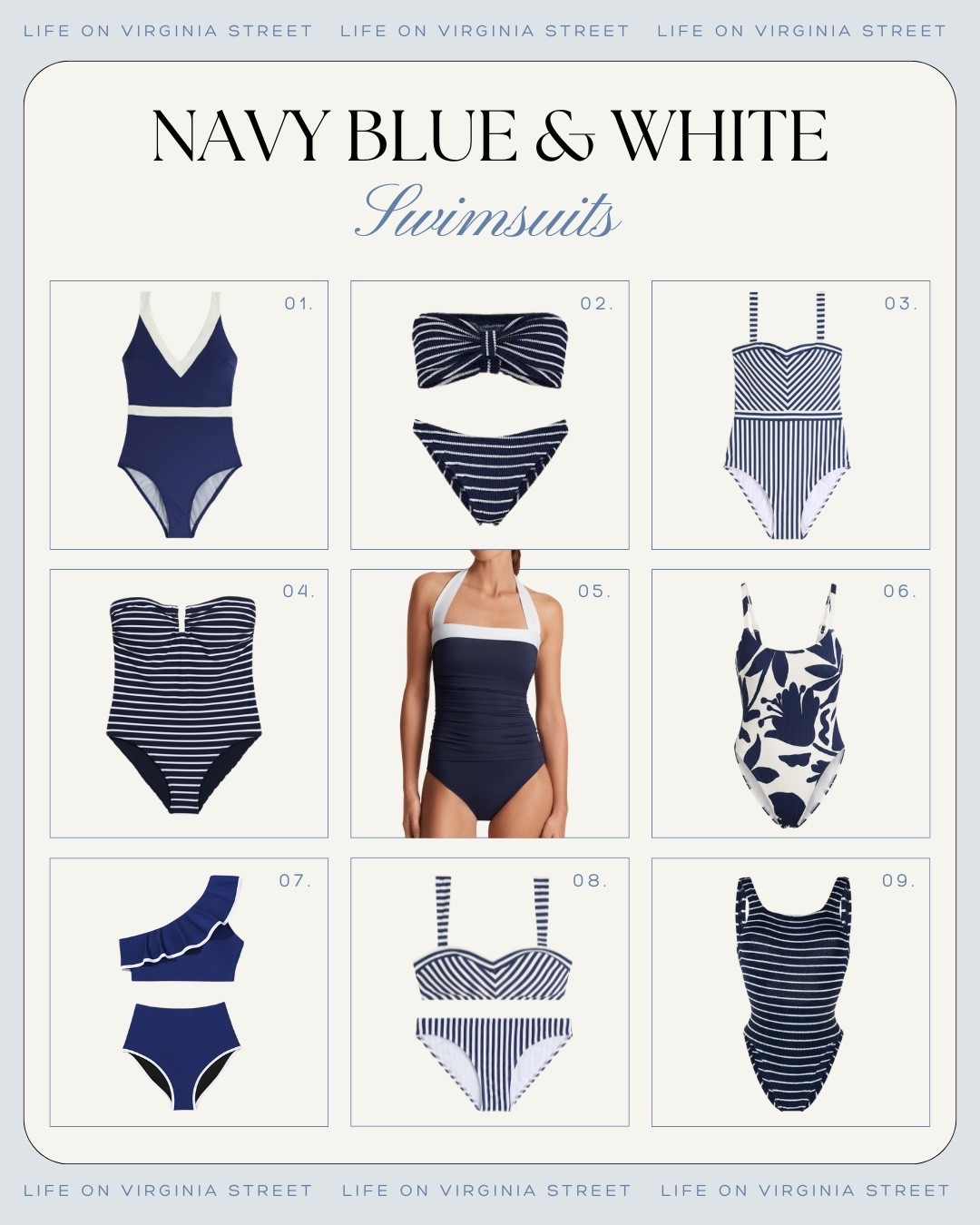 Navy blue and white swimsuits 🙌🏻🙌🏻

#LTKSwim #LTKootd #LTKTravel
