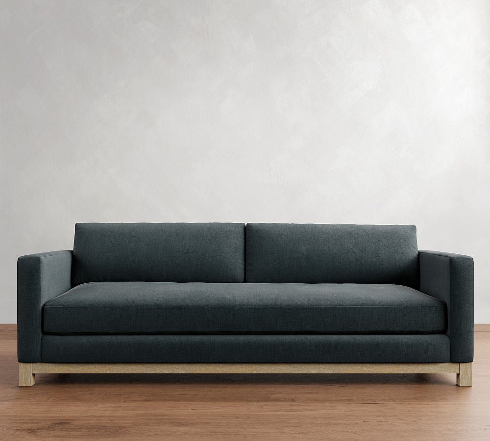 Jake Seadrift Wood Base Sofa (64"-120") | Pottery Barn (US)