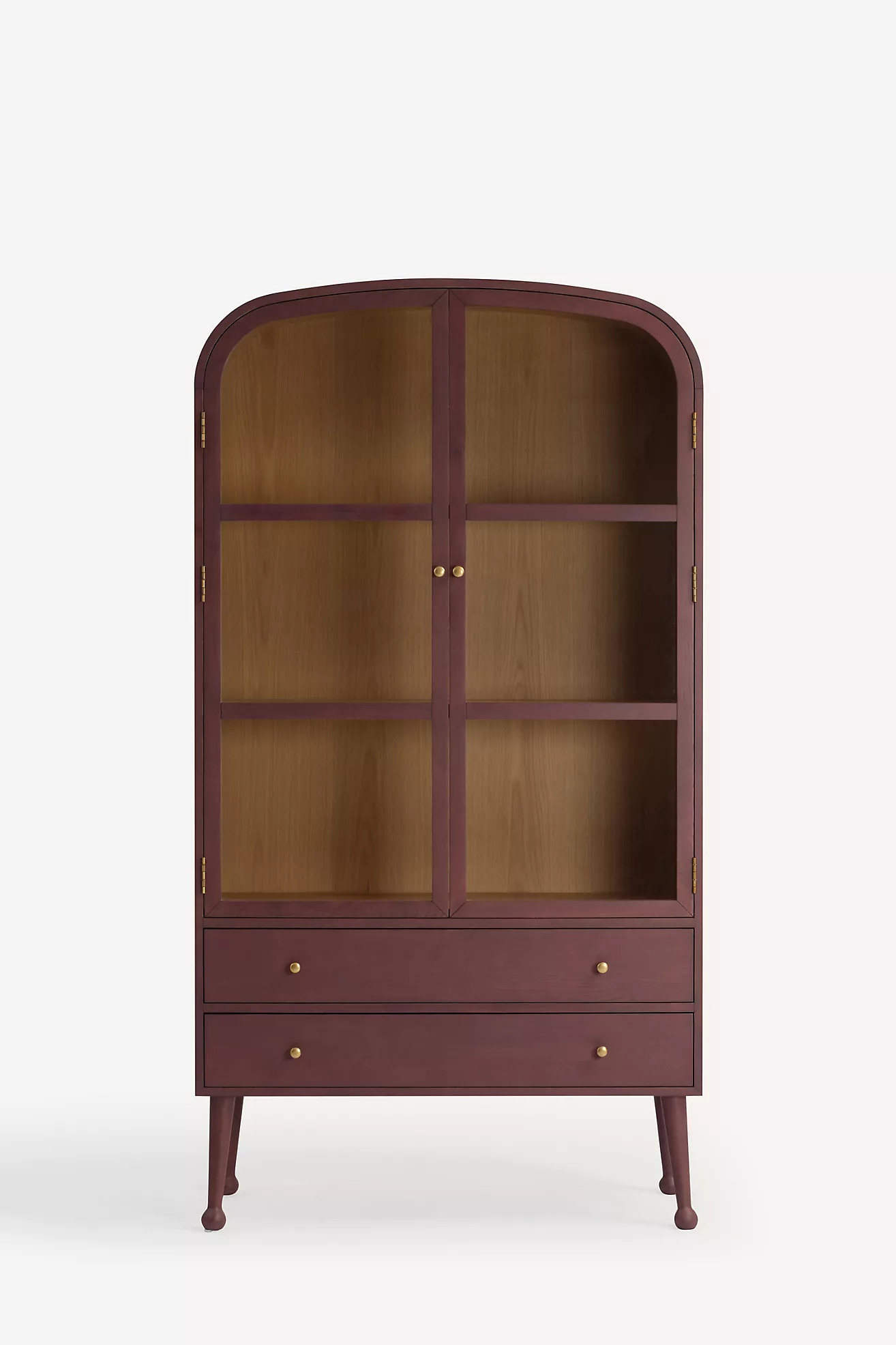 Moretti Oak Curio Cabinet | Anthropologie (US)